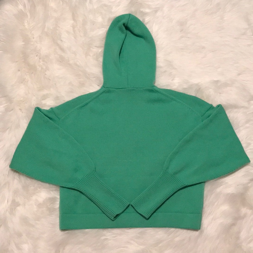 Tibi Cashmere Women’s Blouson Green Hooded Sweater - Picture 5 of 8
